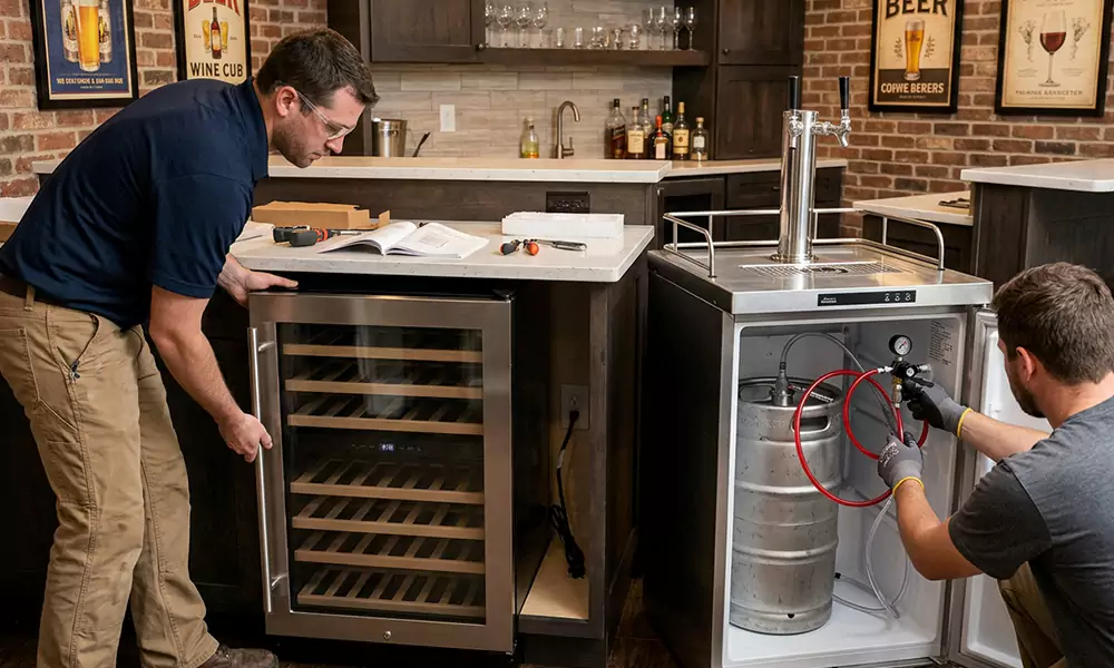 Wine Cooler and Kegerator Installation in Torrington, CT